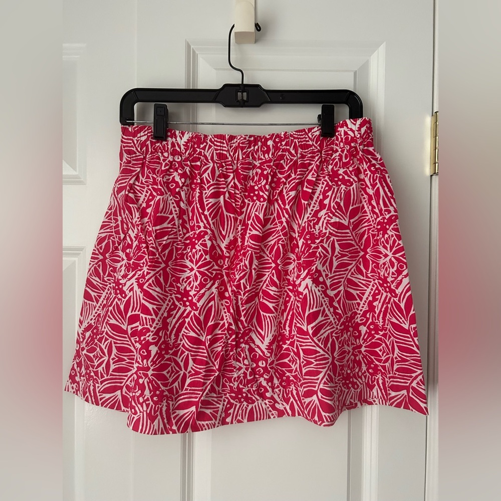 Lilly Pulitzer pink white floral skirt size S - excellent condition!